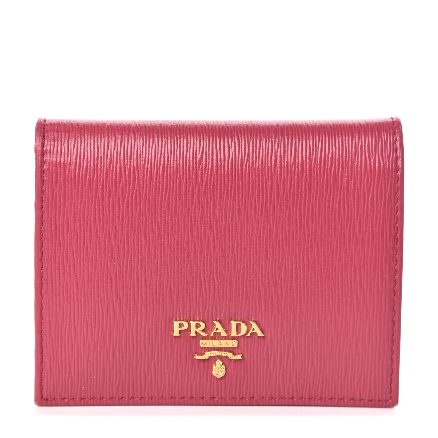 Prada Vitello Move Bi-Fold Wallet Ibisco 1 of 6