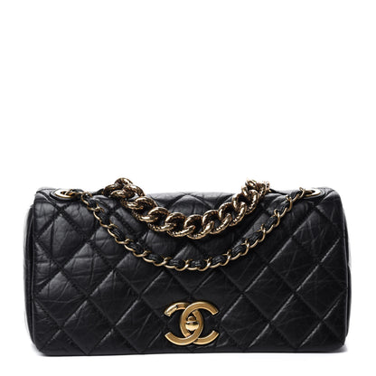 Chanel Aged Calfskin Quilted Small Pondichery Flap Black 1 of 10