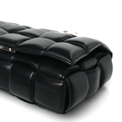 Bottega Veneta Lambskin Maxi Intrecciato Padded Chain Cassette Crossbody Bag Black 8 of 8