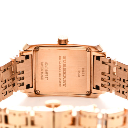 Burberry Stainless Steel 25mm Nova Check Quartz Watch Rose BU1578 4 of 7