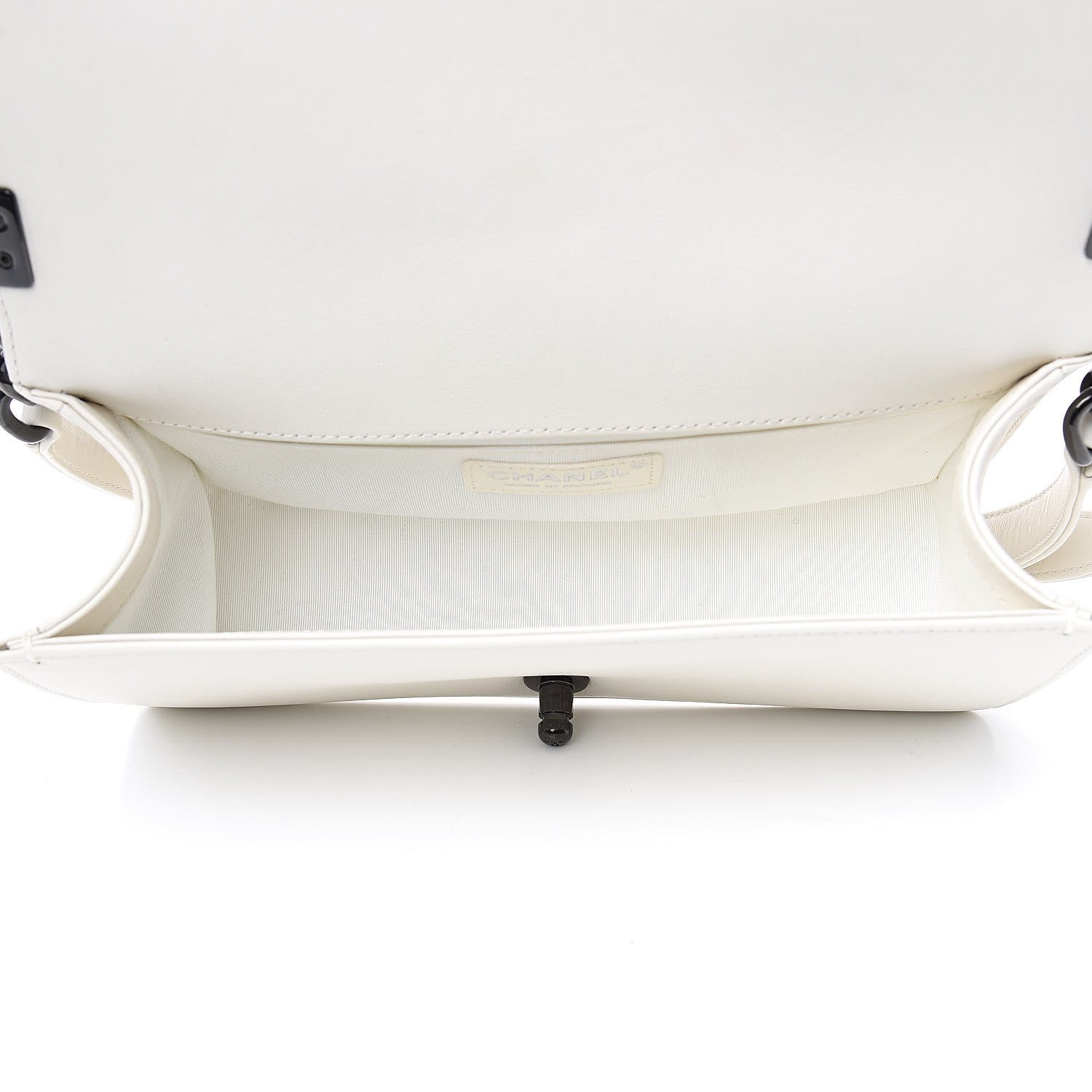 Chanel Calfskin Quilted Medium Boy Flap White 5 of 10