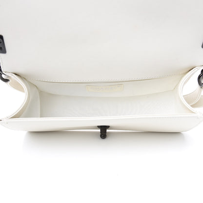 Chanel Calfskin Quilted Medium Boy Flap White 5 of 10