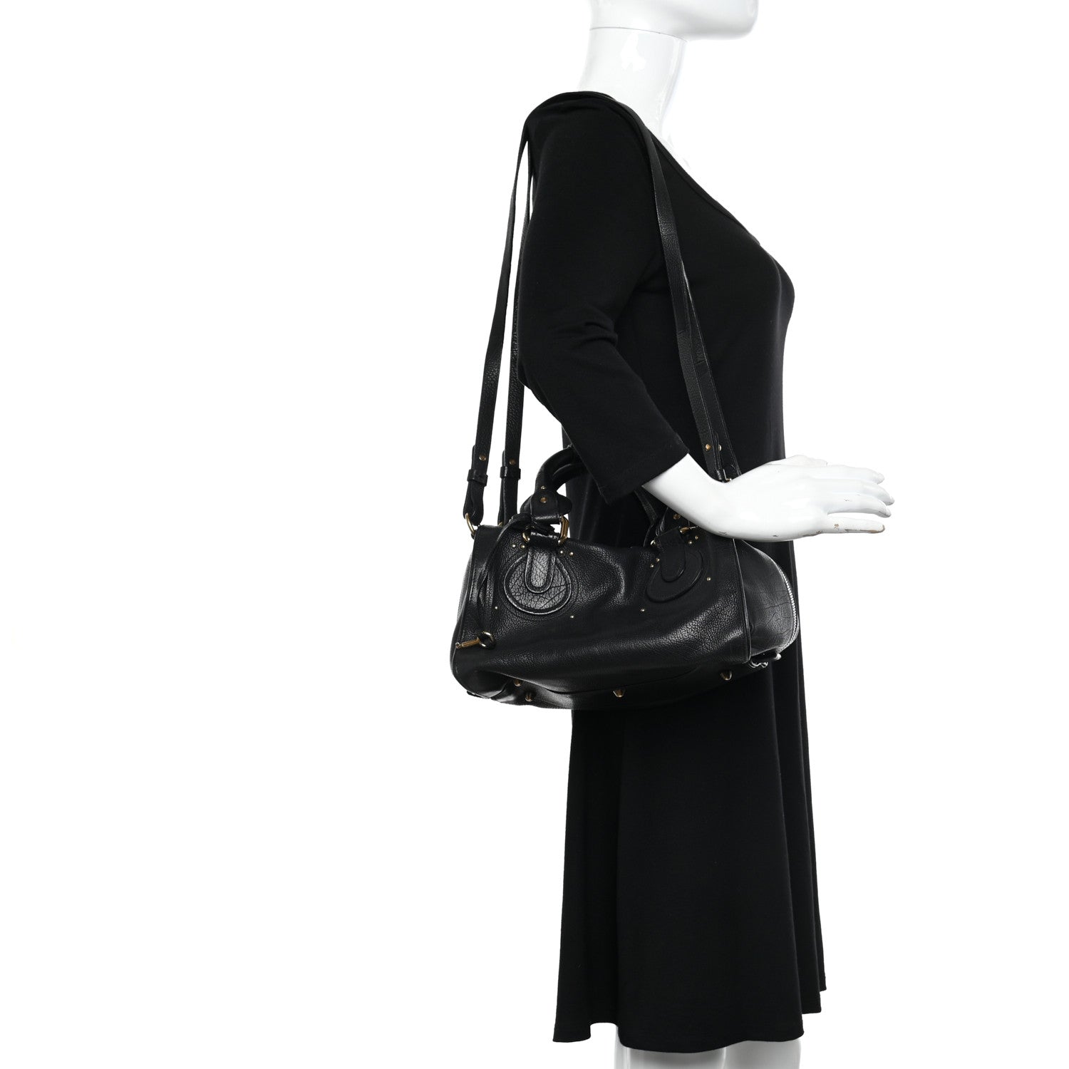Chloe Calfskin Paddington Satchel Black 3 of 11