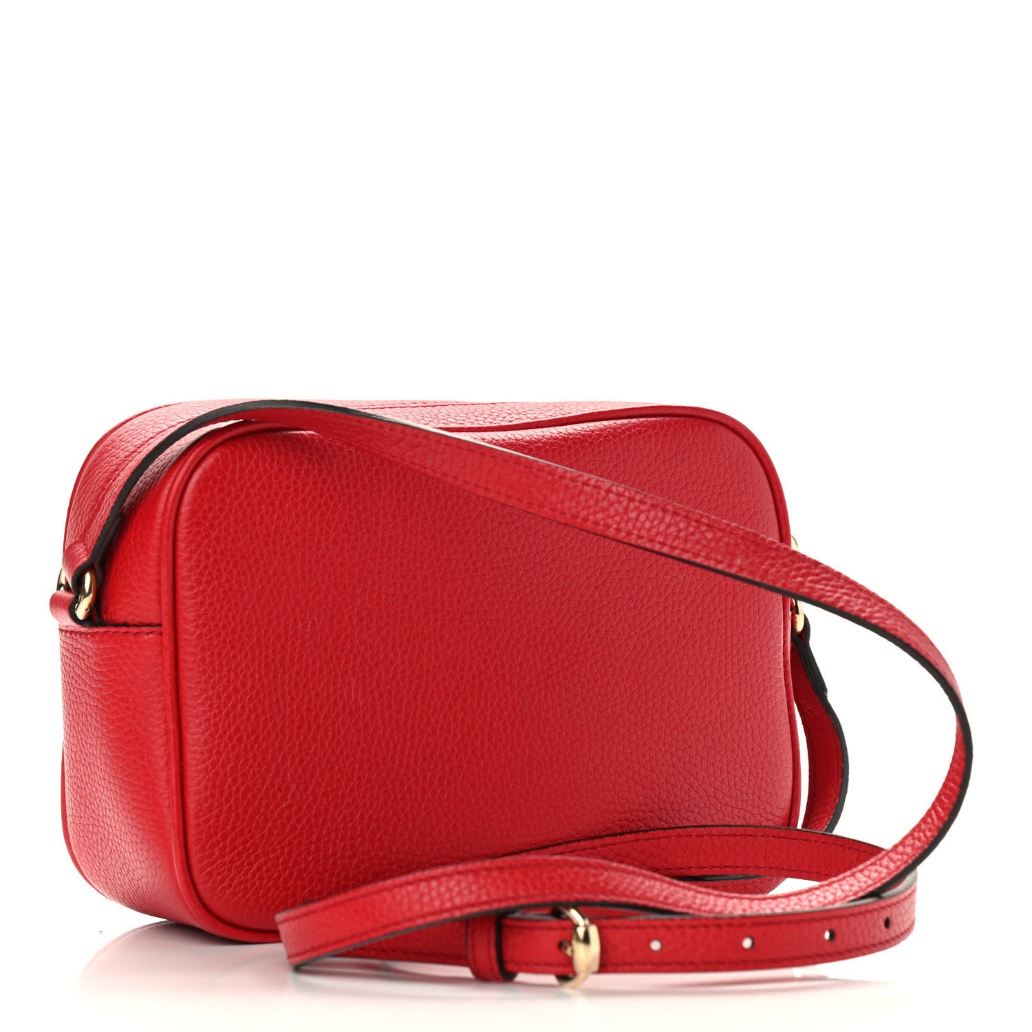 Gucci Pebbled Calfskin Small Soho Disco Bag Vibrant Red 2 of 8