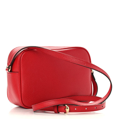 Gucci Pebbled Calfskin Small Soho Disco Bag Vibrant Red 2 of 8