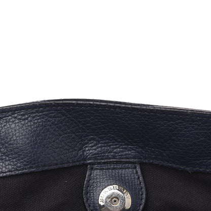 Burberry Grainy Calfskin House Check Medium Banner Tote Ink Blue 14 of 20