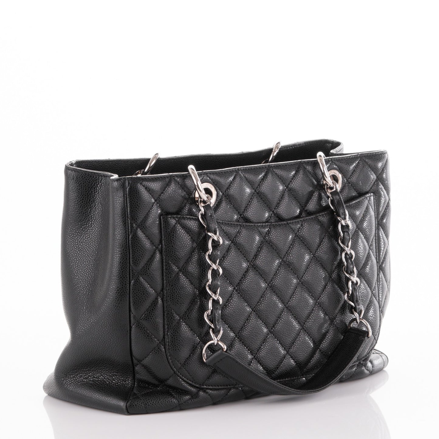 Caviar Quilted Grand Shopping Tote GST Black