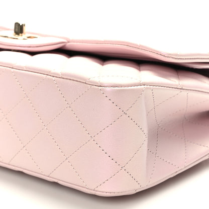 Chanel Iridescent Calfskin Quilted Medium Double Flap Light Pink 9 of 10