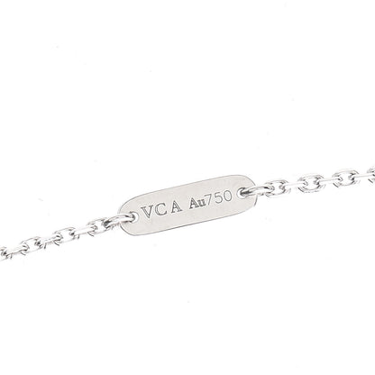 Van Cleef & Arpels 18K White Gold Mother of Pearl Vintage Alhambra Pendant Necklace 5 of 7