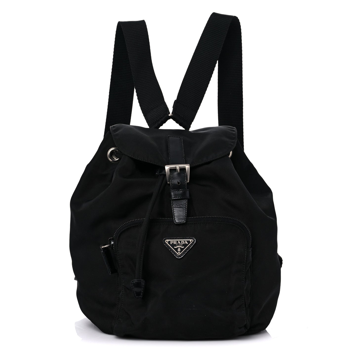 Nylon Vela Mini Cinch Backpack Black
