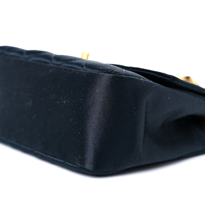 Chanel Satin Quilted Extra Mini Rectangular Flap Navy 9 of 10