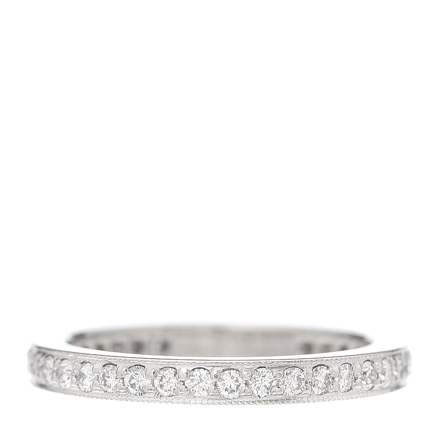 Tiffany Platinum Diamond 2mm Legacy Band Ring 49 5 3 of 4