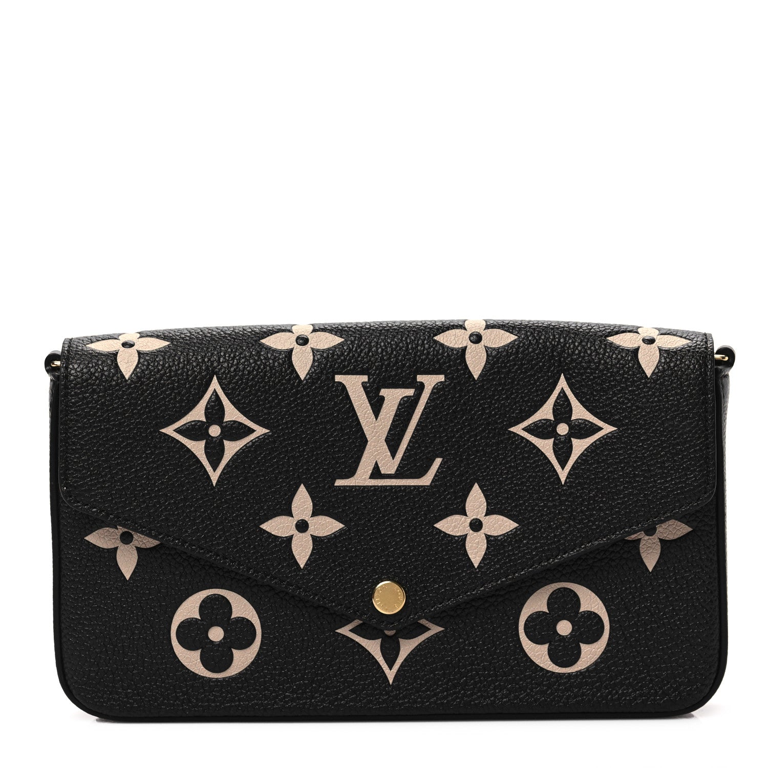 Louis Vuitton Empreinte Monogram Giant Felicie Pochette Black Beige 1 of 6