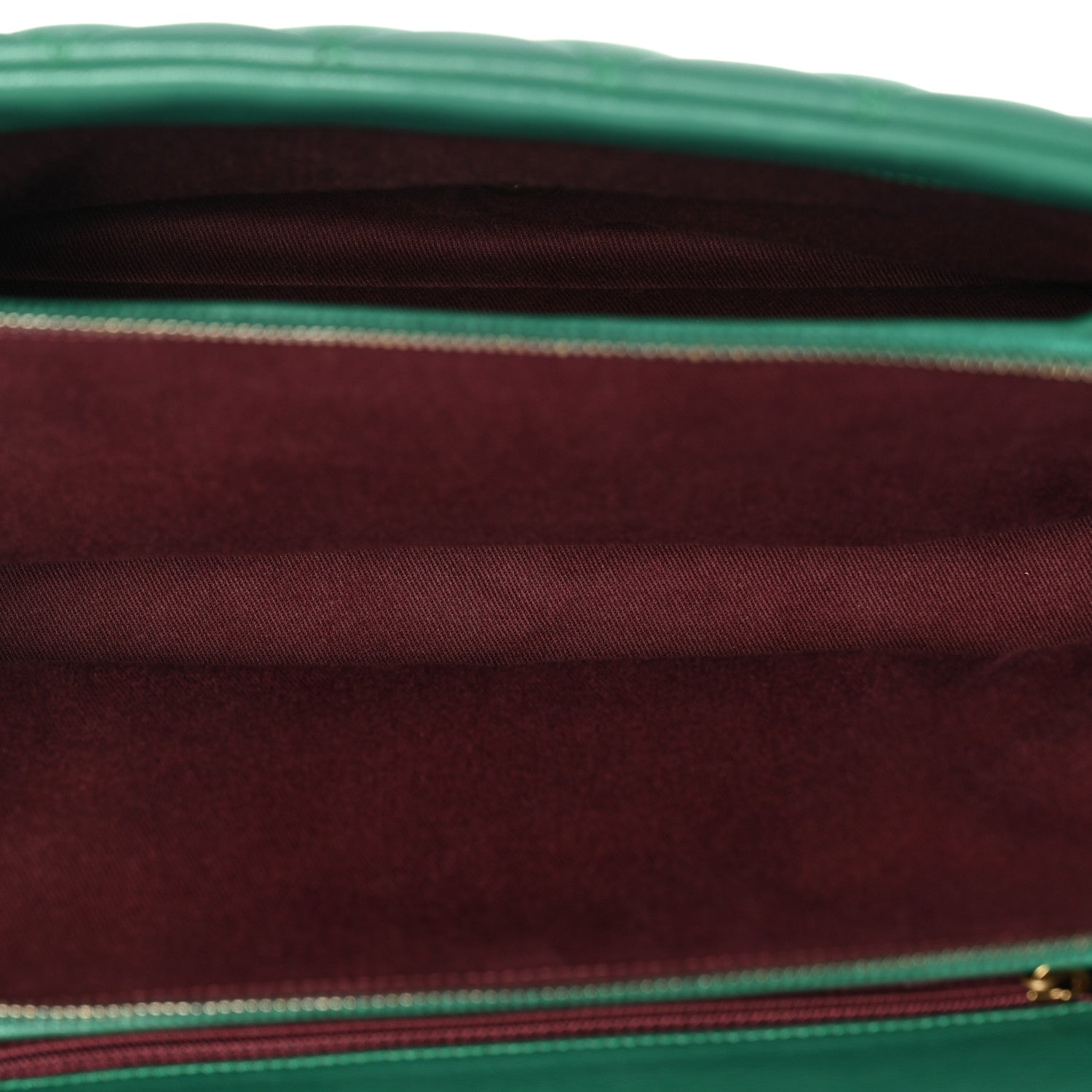 Chanel Shiny Sheepskin Quilted Large Trapezio Flap Green 5 of 10