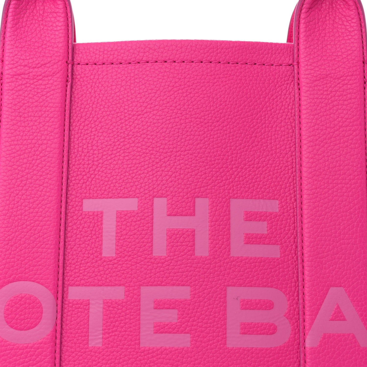 Marc Jacobs Grained Calfskin Large The Tote Bag Hot Pink 8 of 11