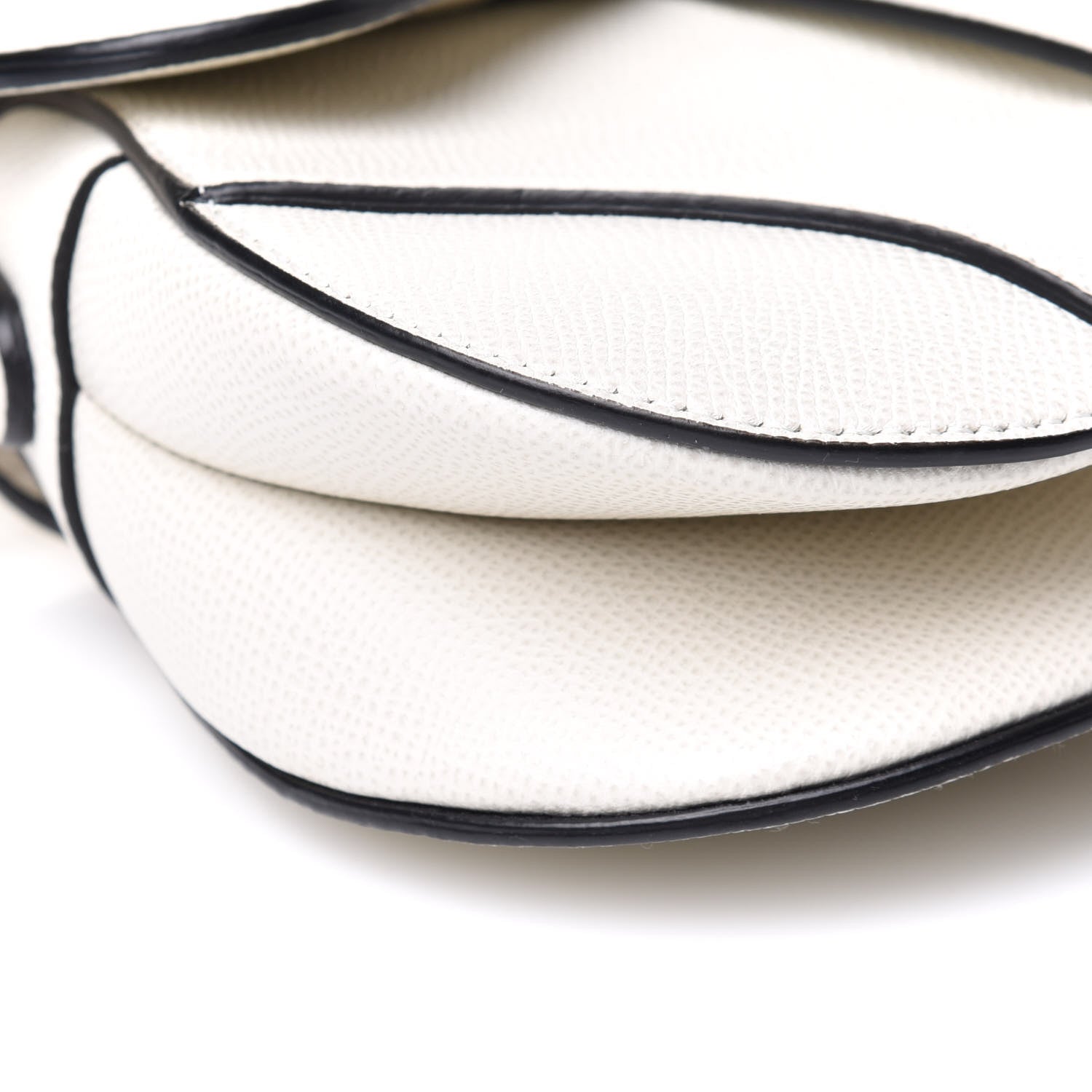 Christian Dior Grained Calfskin Mini Saddle Bag White 9 of 12