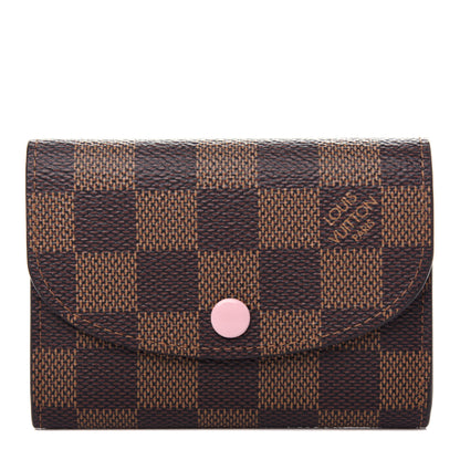 Louis Vuitton Damier Ebene Rosalie Coin Purse Rose Ballerine 1 of 7