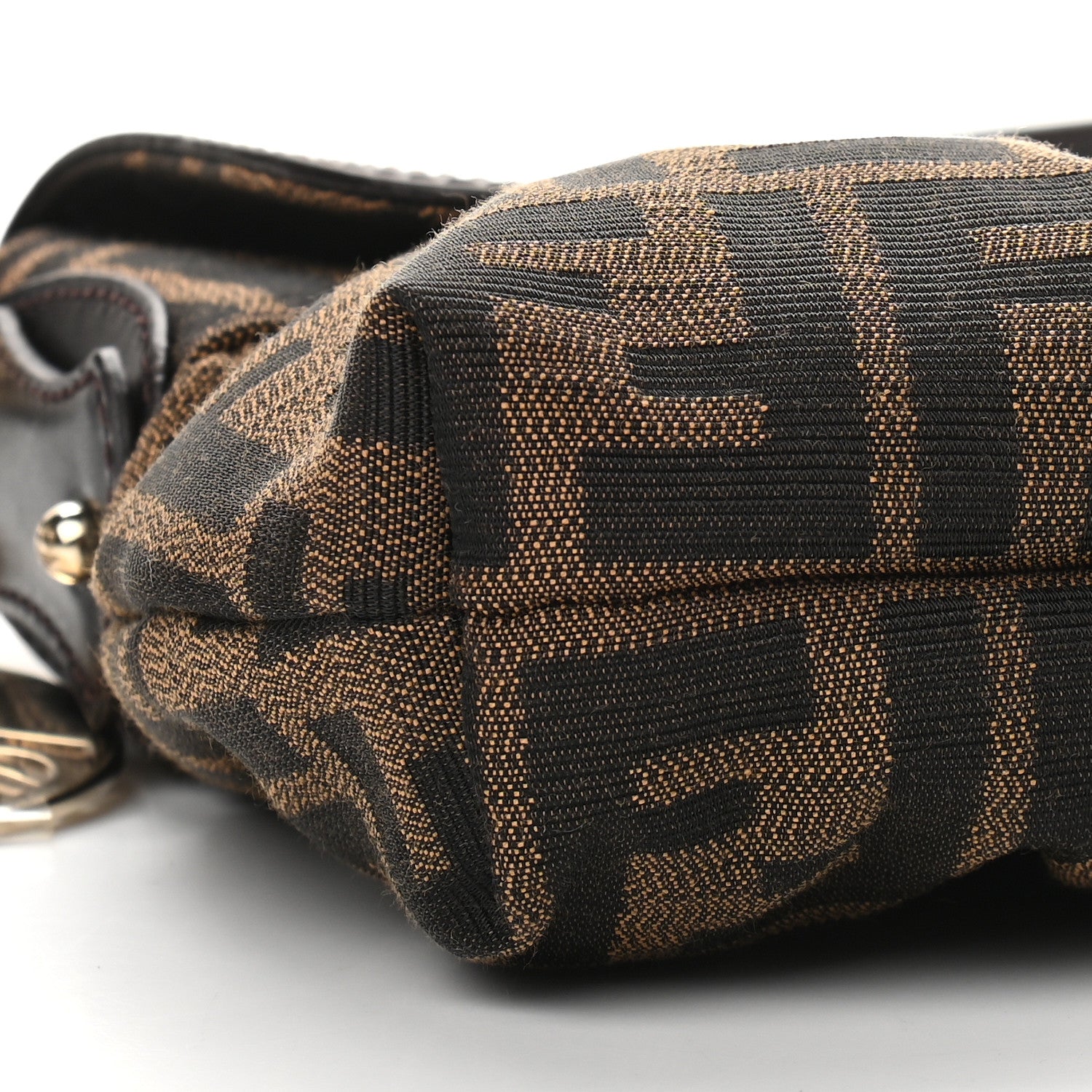 Fendi Zucca Small Chef Shoulder Bag Tobacco 8 of 9