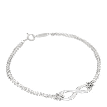 Tiffany Sterling Silver Infinity Double Chain Bracelet 1 of 4