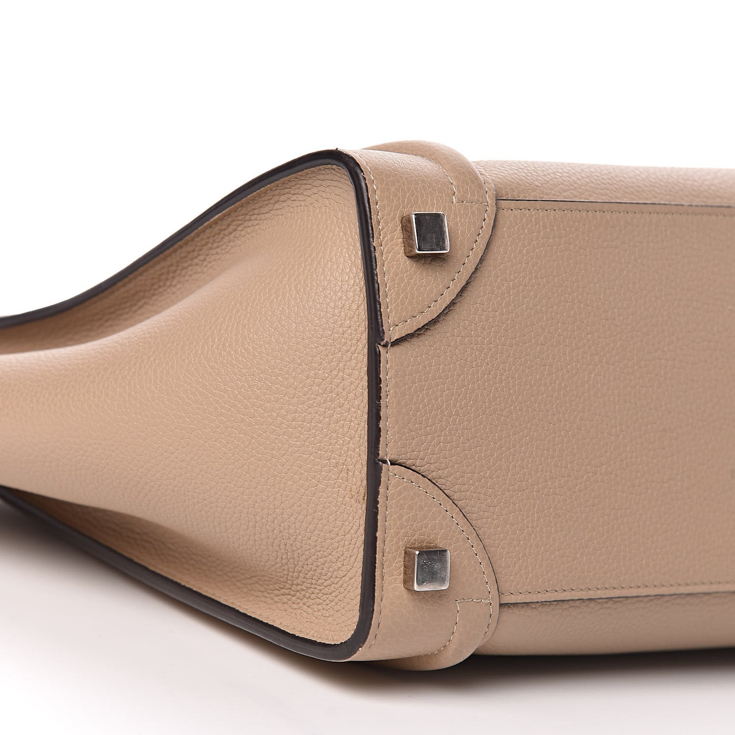 Drummed Calfskin Micro Luggage Dune