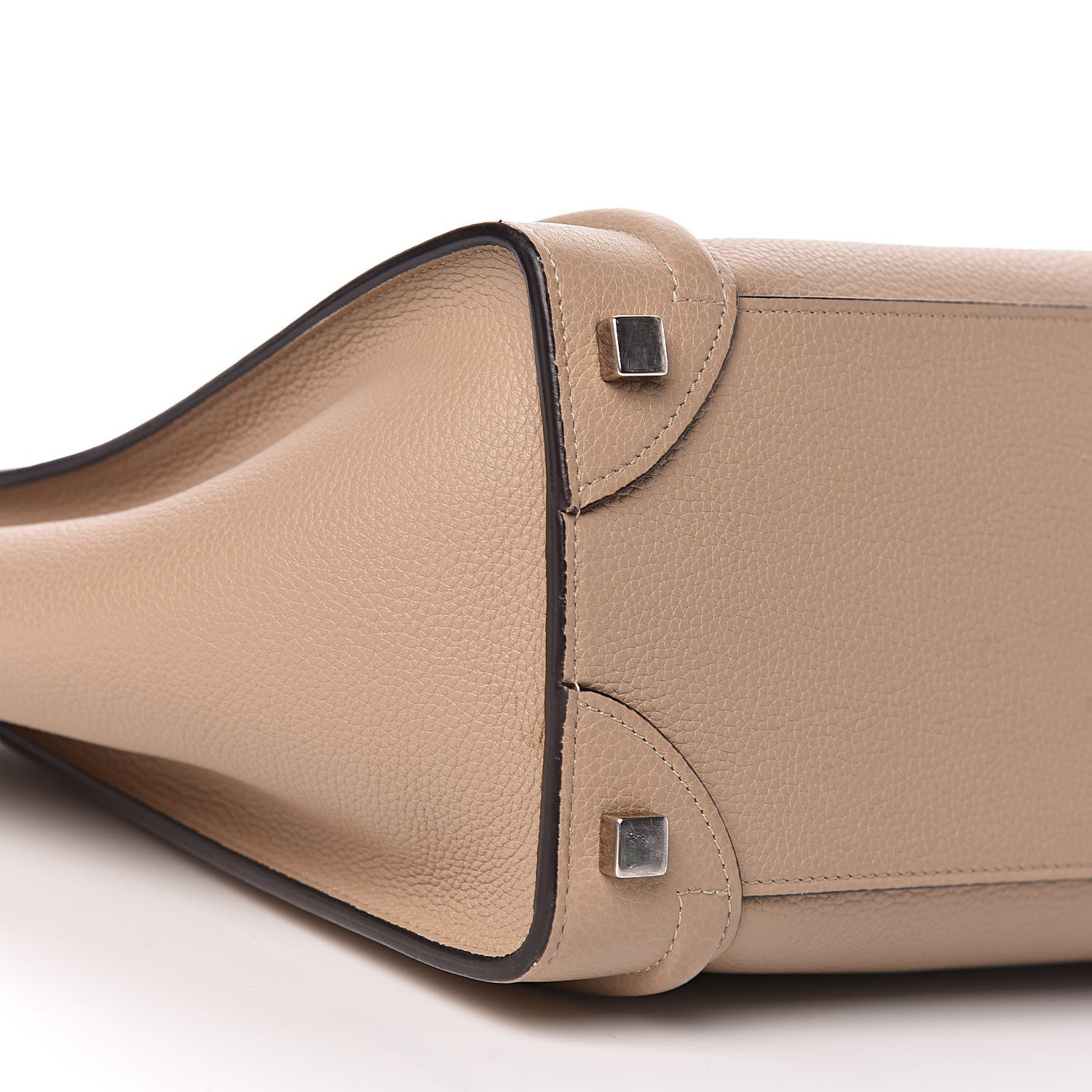 Celine Drummed Calfskin Micro Luggage Dune 8 of 10