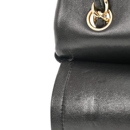 Chanel Lambskin Quilted Jumbo Double Flap Black 17 of 20