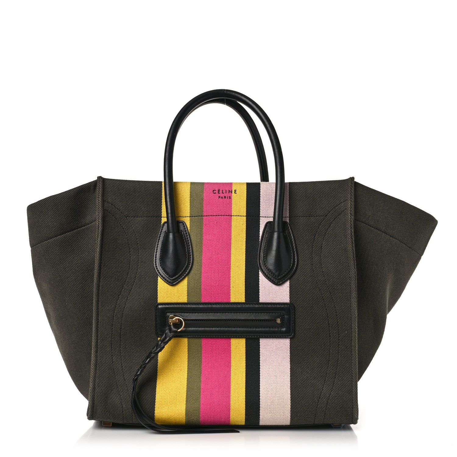 Celine Canvas Striped Medium Phantom Luggage Multicolor 1 of 9