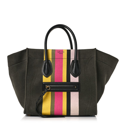 Celine Canvas Striped Medium Phantom Luggage Multicolor 1 of 9