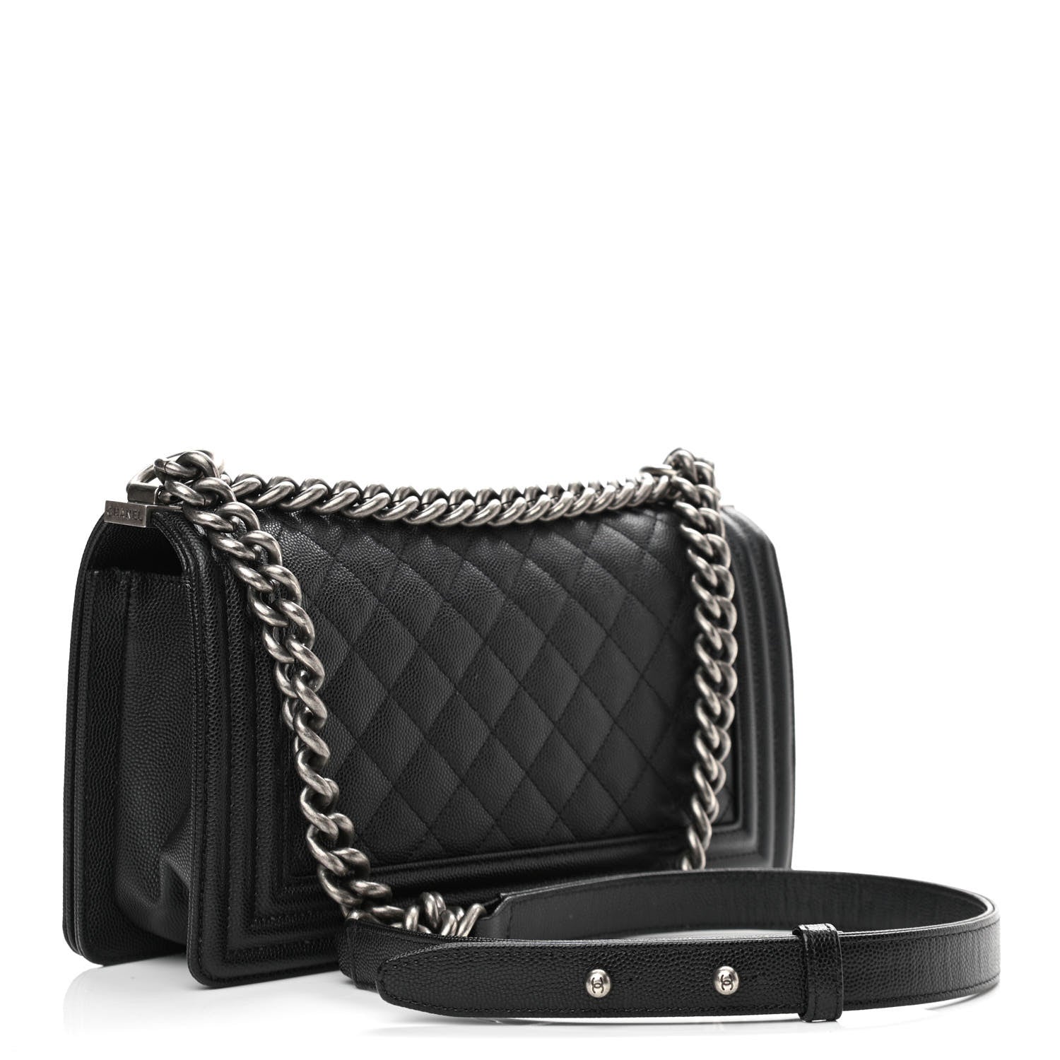 Chanel Caviar Quilted Medium Boy Flap Black 3 of 10