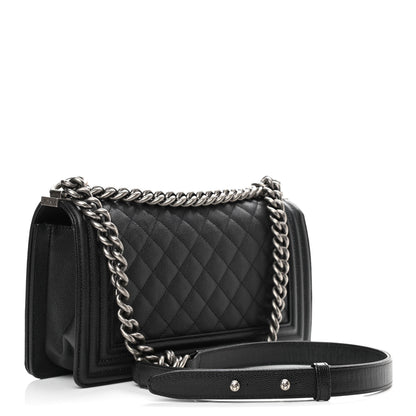 Chanel Caviar Quilted Medium Boy Flap Black 3 of 10