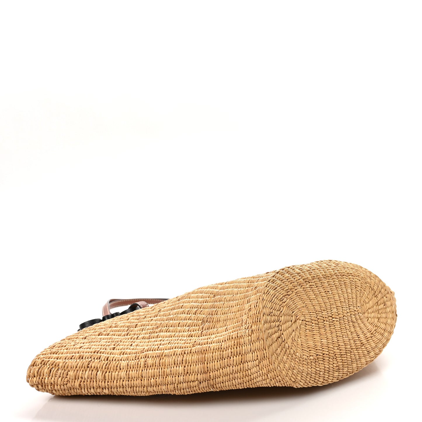 Calfskin Raffia Paulas Ibiza Small Shell Basket Tote Bag Natural Tan