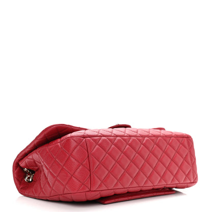 Chanel Calfskin Quilted Small XXL Travel Flap Bag Red 4 of 10