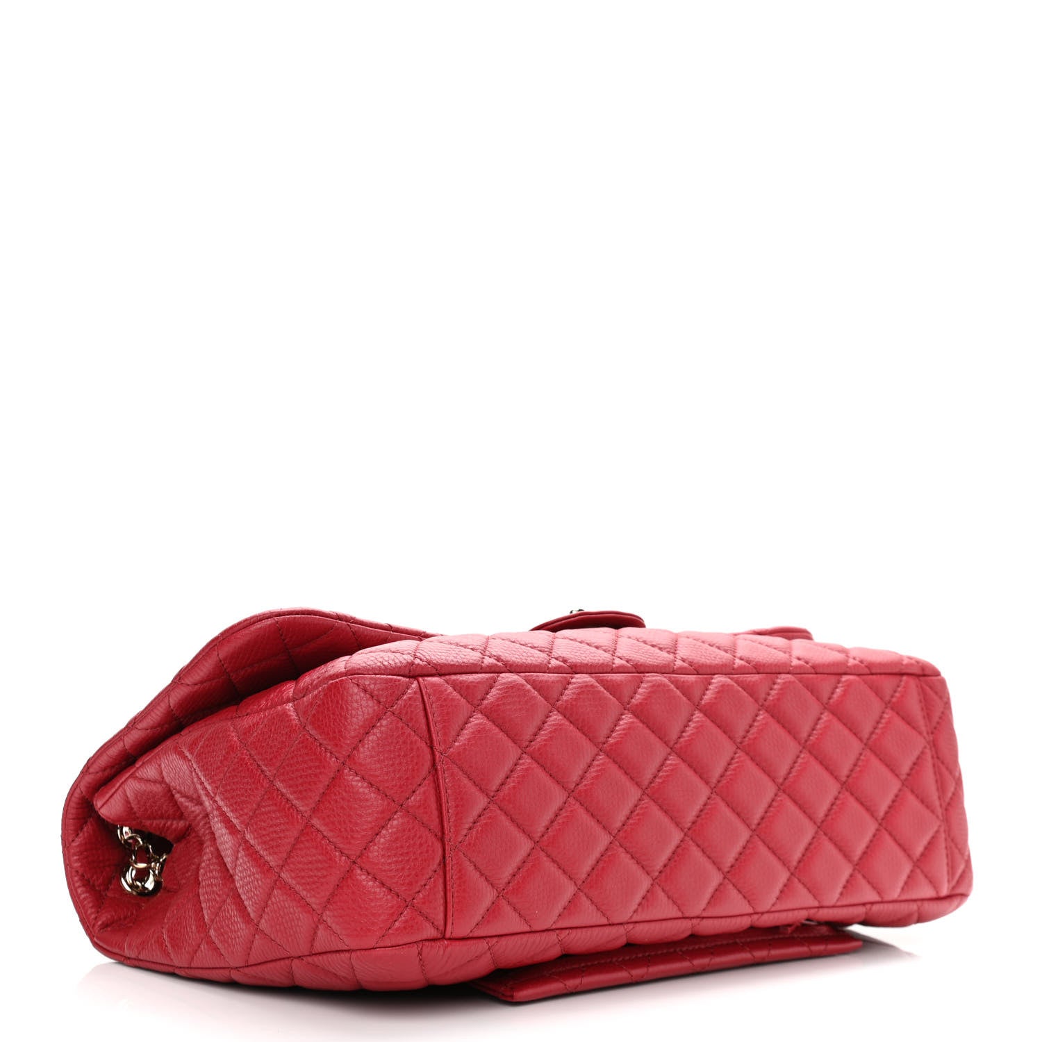 Chanel Calfskin Quilted Small XXL Travel Flap Bag Red 4 of 10