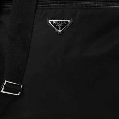 Prada Nylon Vela Flat Messenger Bag Black 7 of 12