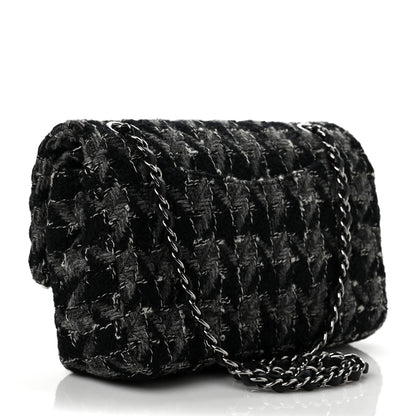 Chanel Tweed Medium Double Flap Black Grey 2 of 8