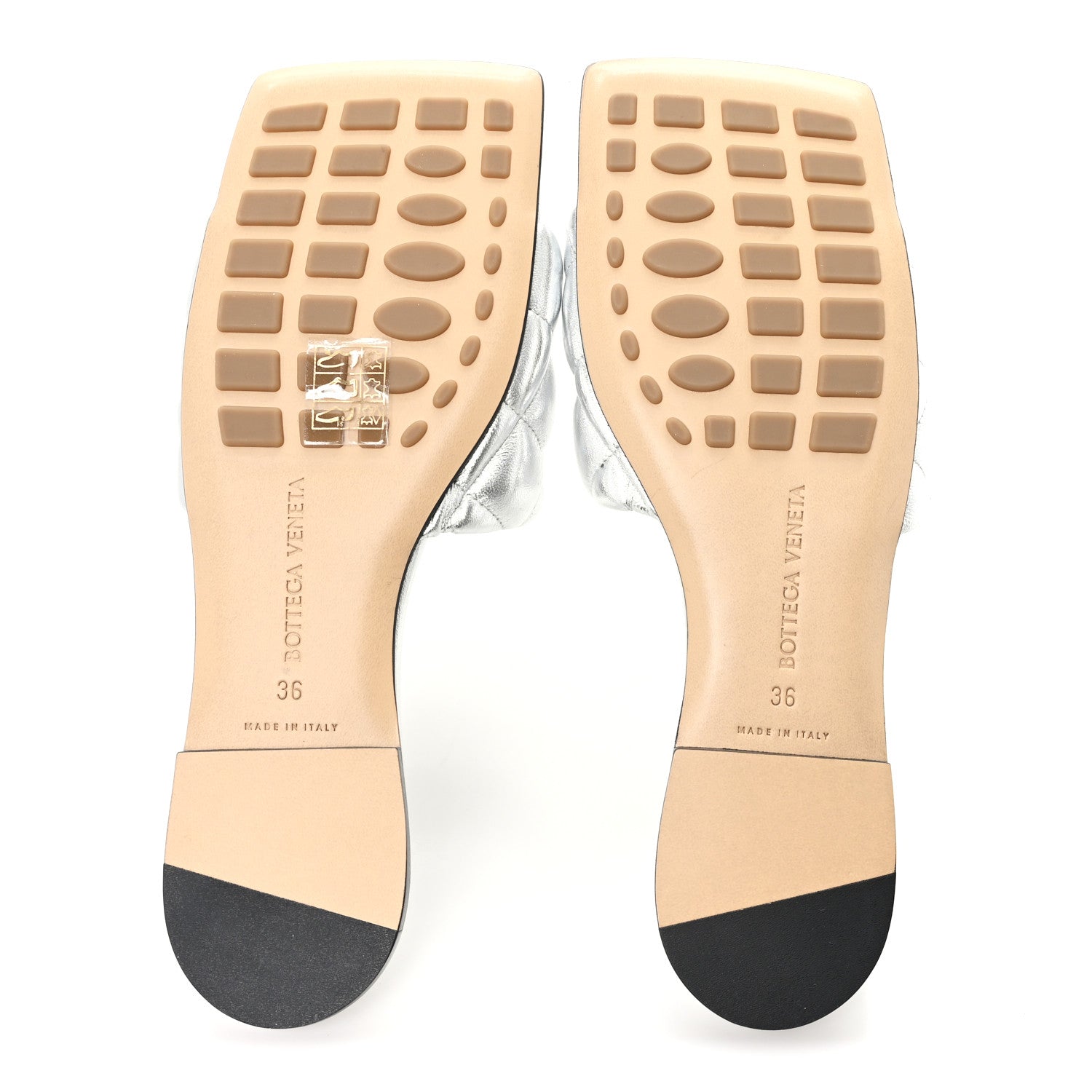 Bottega Veneta Reflection Matelasse Padded Flat Sandals 36 Silver 6 of 9