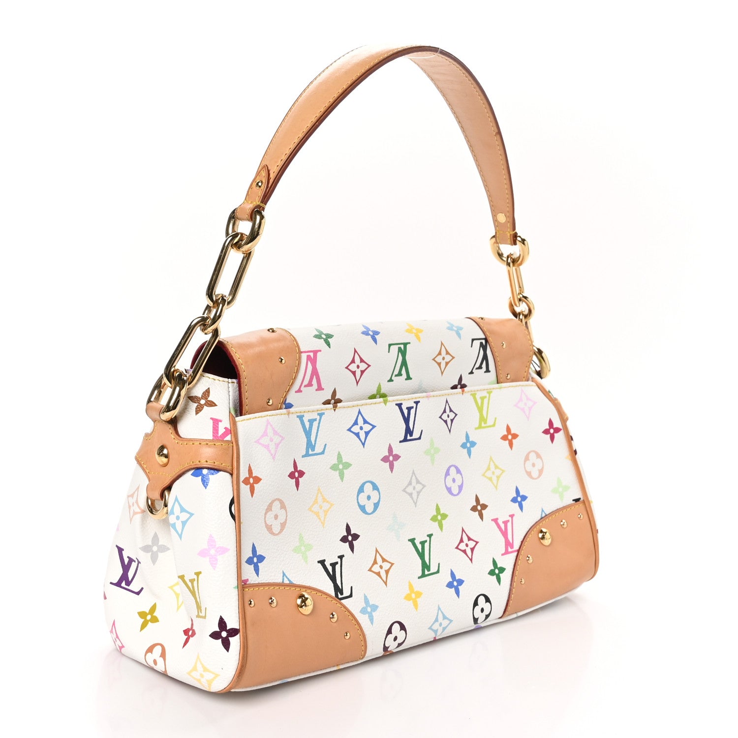 Louis Vuitton Monogram Multicolor Beverly MM White 2 of 11