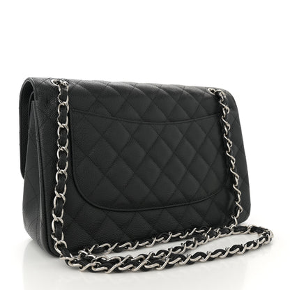 Chanel Caviar Quilted Jumbo Double Flap Black 3 of 11
