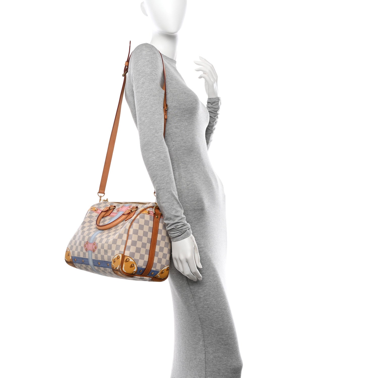 Louis Vuitton Damier Azur Summer Trunks Speedy Bandouliere 30 2 of 24