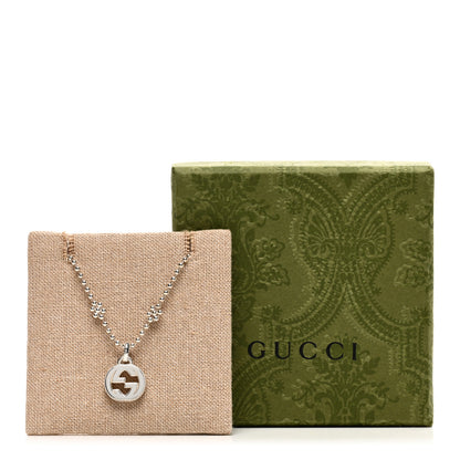 Gucci Sterling Silver Interlocking GG Pendant Beaded Necklace 6 of 6