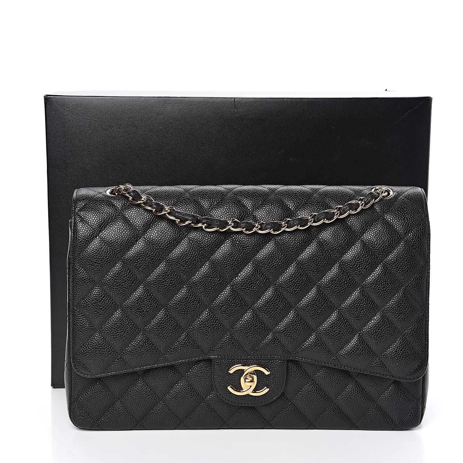 Chanel Caviar Quilted Maxi Double Flap Black 11 of 11