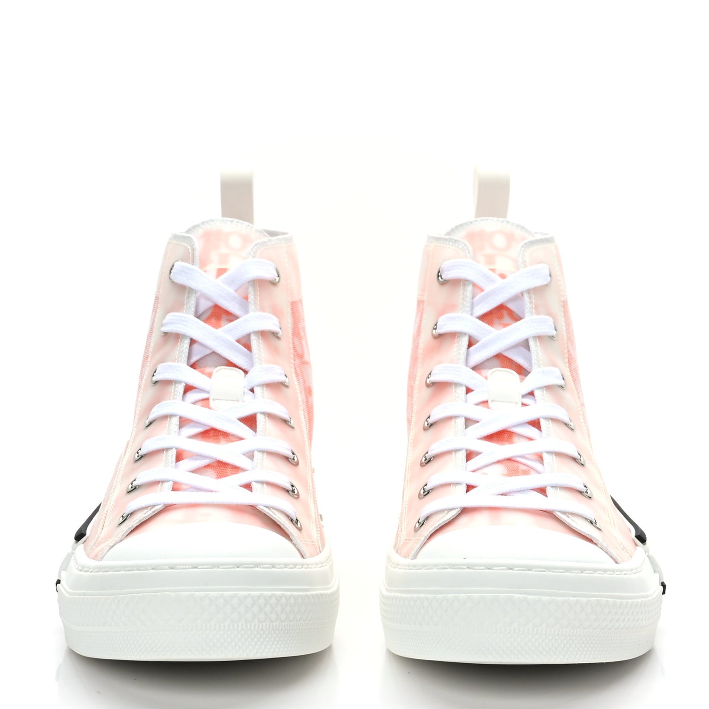 Technical Canvas Oblique Mens B23 High Top Sneakers 42 Orange