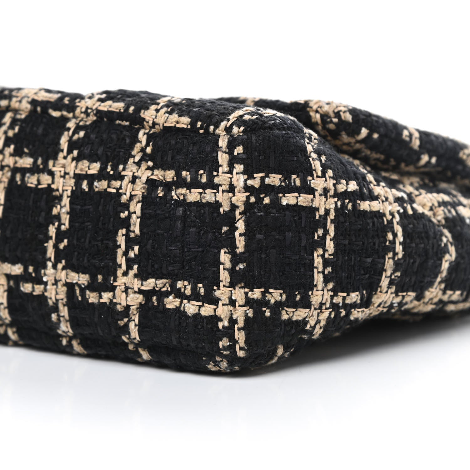 Chanel Tweed Quilted Medium Chanel 19 Flap Black Beige 10 of 11