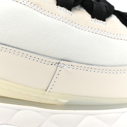 Chanel Velvet Calfskin Mixed Fibers Mens CC Sneakers 46 Ivory Black 10 of 12