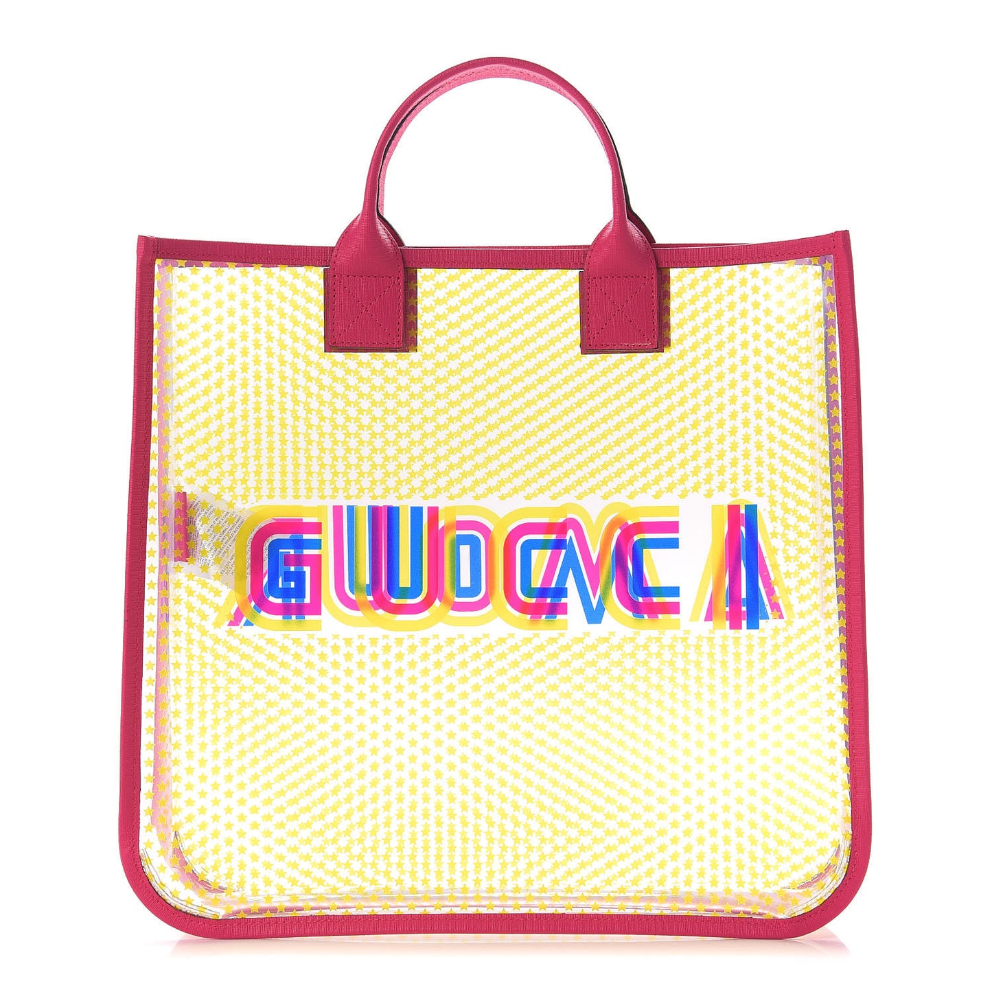 Vinyl Gucci Amour Stars Childrens Tote Multicolor Glass Bright Fuxia