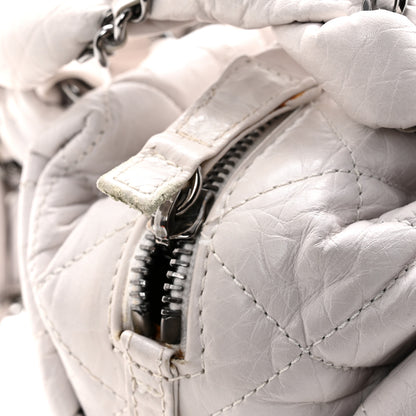 Chanel Distressed Lambskin Vintage Ligne Lady Braid Small Tote White 11 of 13