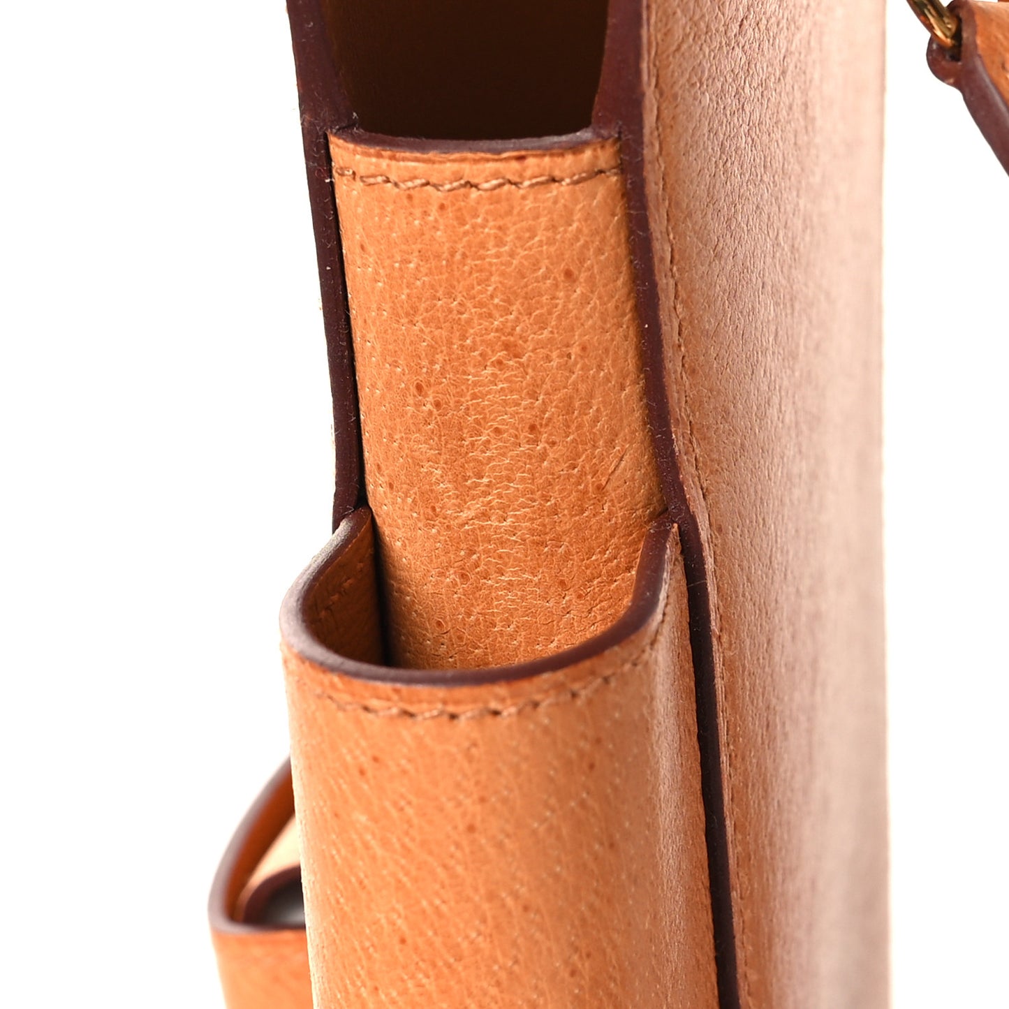 Peau Porc Barenia Hermesway Phone Case Toffee Fauve