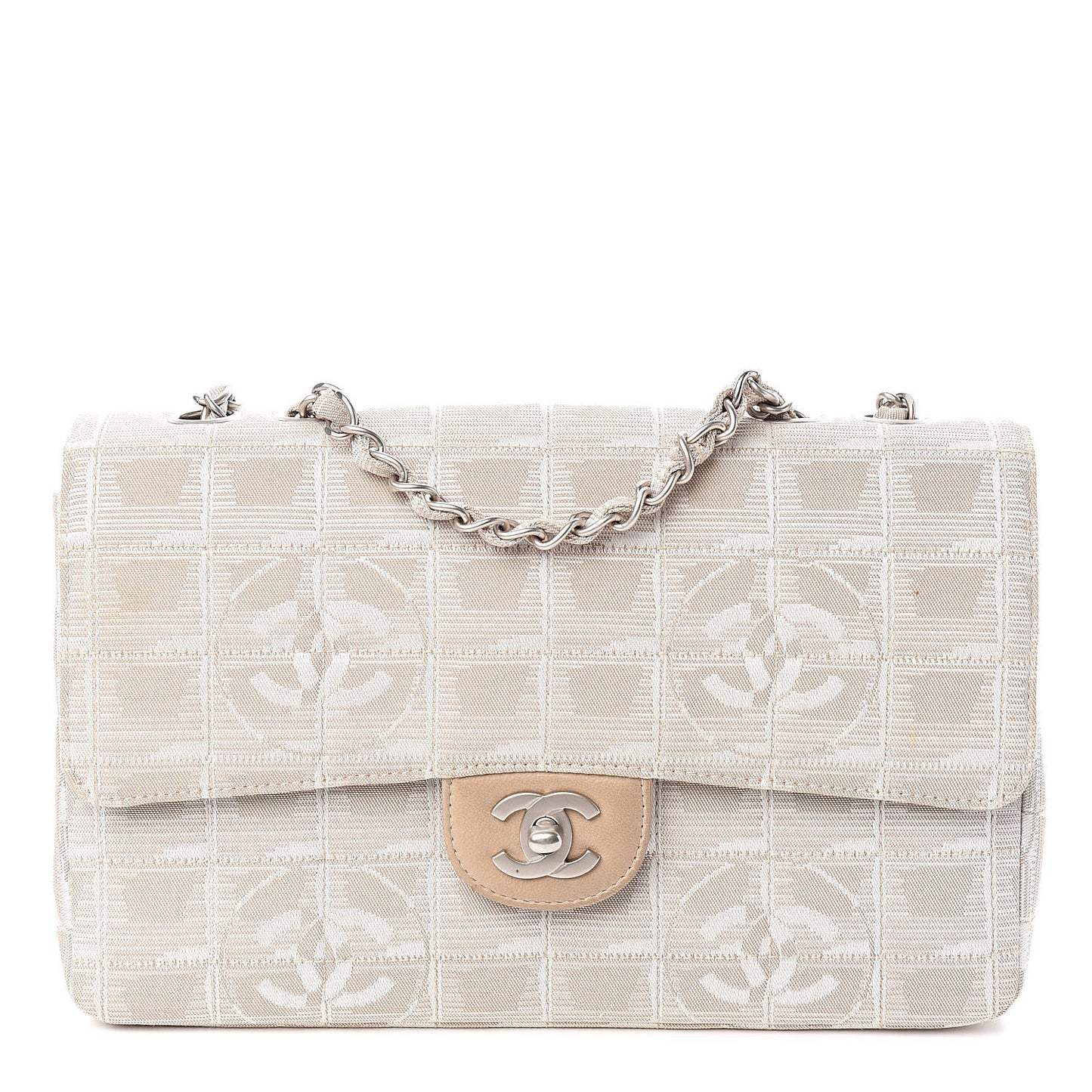 Nylon Medium Travel Flap Light Beige
