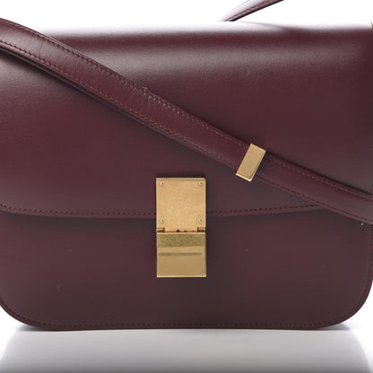 Celine Box Calfskin Medium Classic Box Flap Bag Burgundy 8 of 15