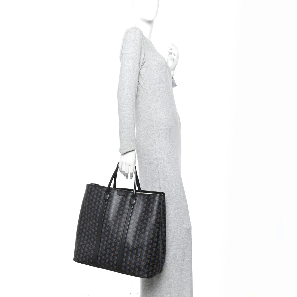 Moynat Toile Cabas 48H Maxi Monogram Black Blue 2 of 10